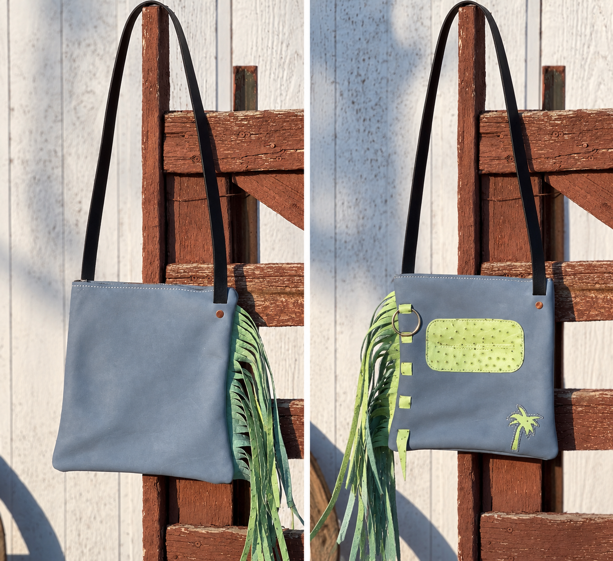 Palm tree chap purse