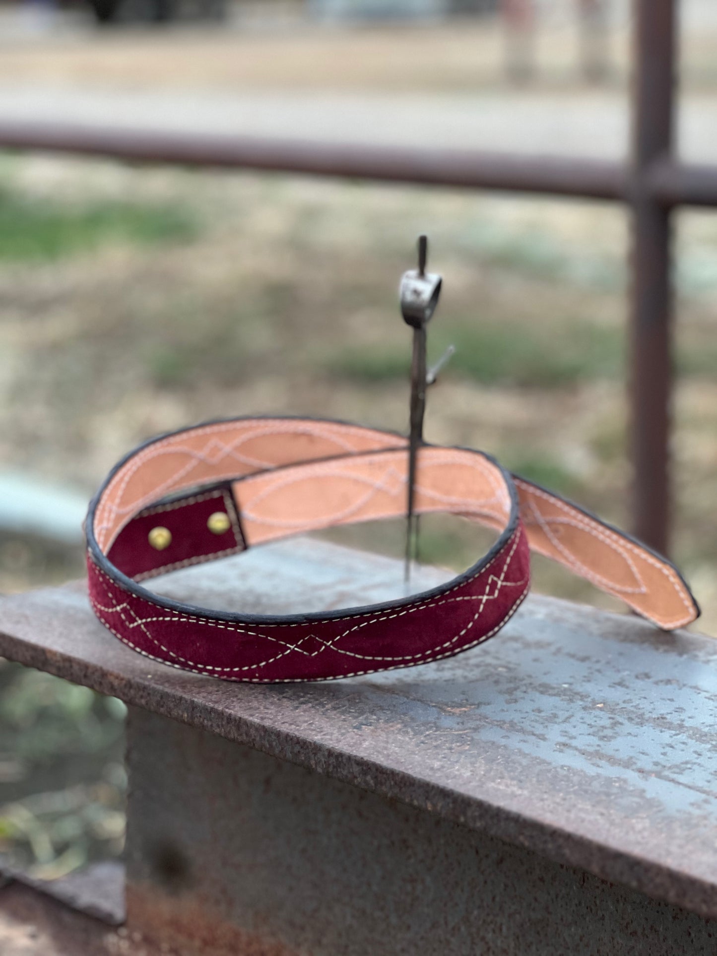 Maroon gunslinger belt